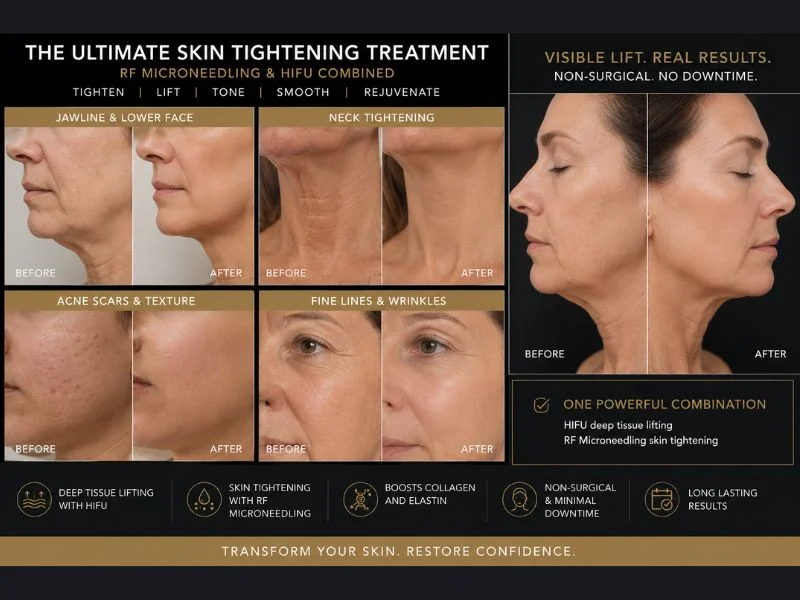Results of combined treatment for the ultimate skin tightening treatment Somerset 